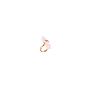 Rose Quartz Single Crystal Ring