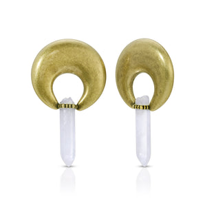 Quartz Horn Earrings