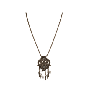 Gunmetal/Howlite Montezuma Small Pendant Necklace